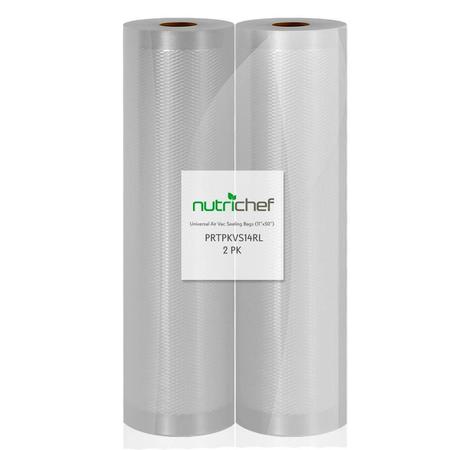 Nutrichef Vacuum Sealer Bags 2 Rolls, PRTPKVS14RL PRTPKVS14RL